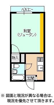 音美ビル(1K/3階)の間取り写真