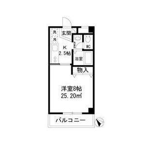 ホーメスト北原T・M(1K/3階)の間取り写真