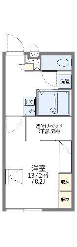 レオパレスALF(1K/1階)の間取り写真