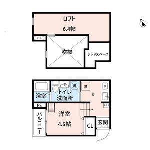 LUNA北巽STAルナキタタツミステーション(1K/2階)の間取り写真