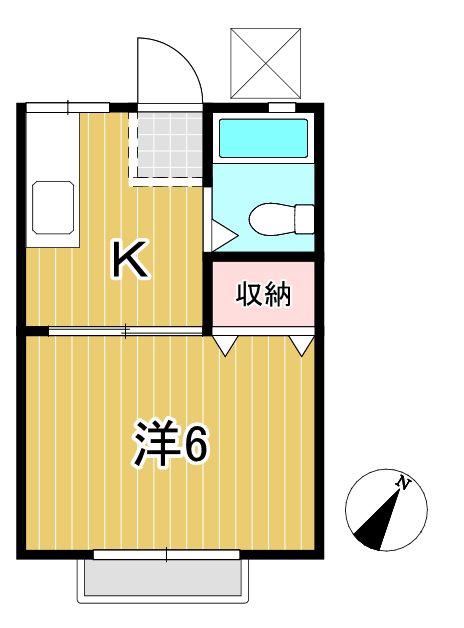 戸崎スチューデンツハウスB(1K/2階)の間取り写真