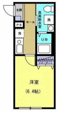 木もれ陽ショコラ(1K/2階)の間取り写真