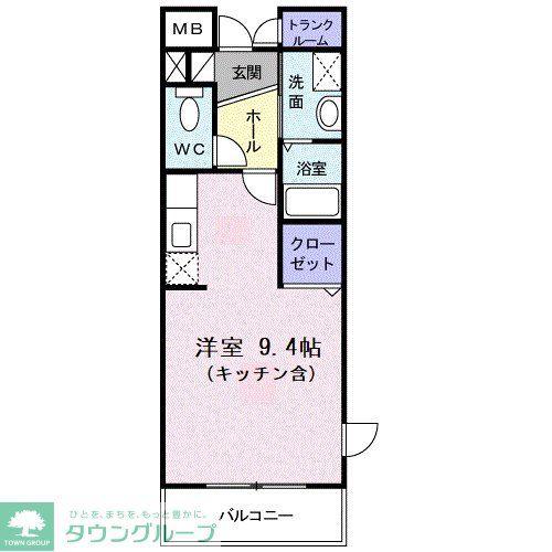オーブ ソレイユ(1K/1階)の間取り写真