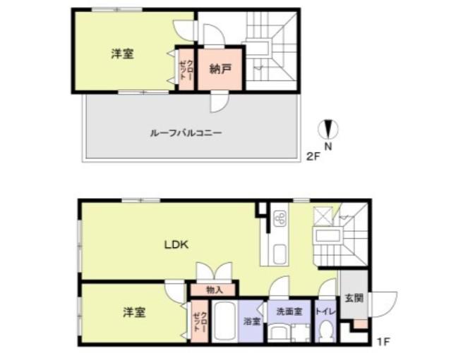 北新宿レーベル(2LDK/3階)の間取り写真