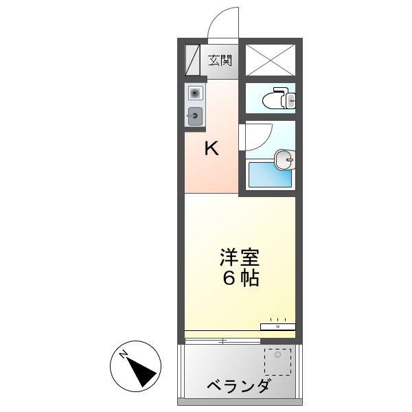 メゾン金山(1K/1階)の間取り写真