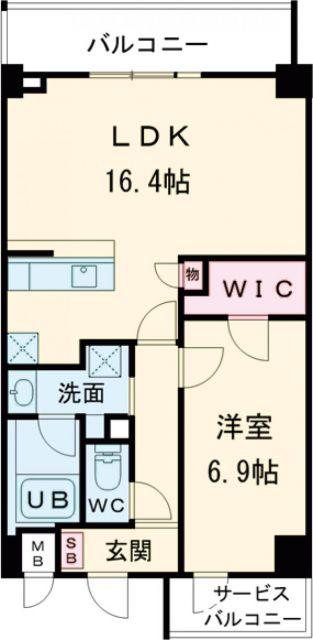 TUNAMAYO RESIDENCE(1LDK/5階)の間取り写真