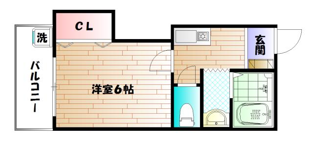 戸崎マンション(1K/3階)の間取り写真