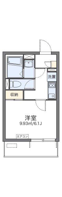 レオネクストM&H II(1K/2階)の間取り写真