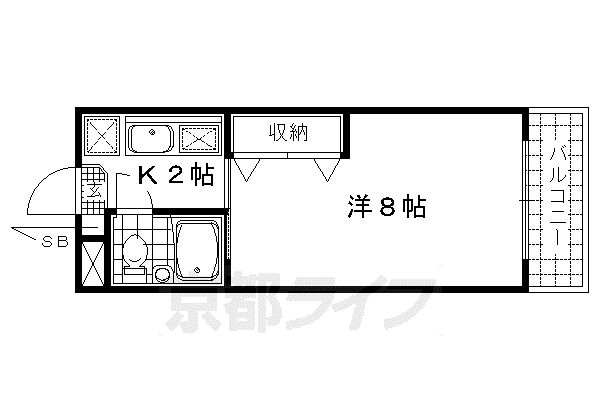 リバティベル(1K/1階)の間取り写真
