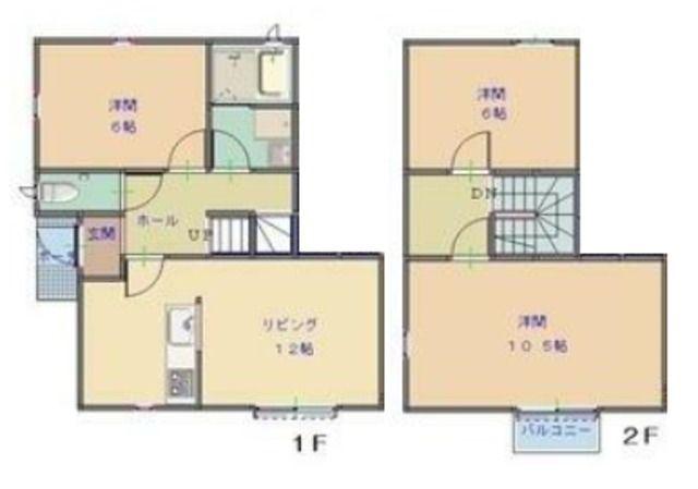 矢島アパート(3LDK/1階)の間取り写真