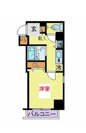 スカイコート芝壱番館(1K/11階)の間取り写真