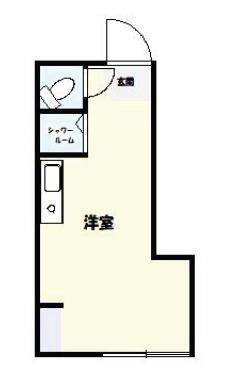 ルームズ東中野(ワンルーム/1階)の間取り写真