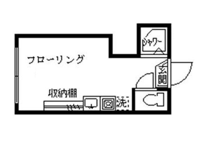 グレースアージュ(ワンルーム/1階)の間取り写真