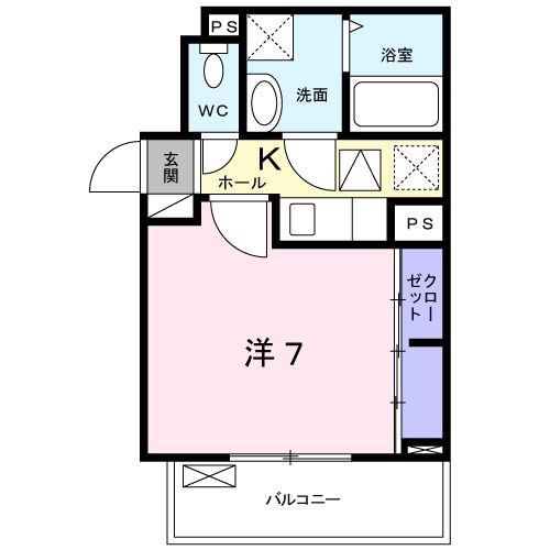 ユーアンドミーレジデンス東赤塚(1K/1階)の間取り写真