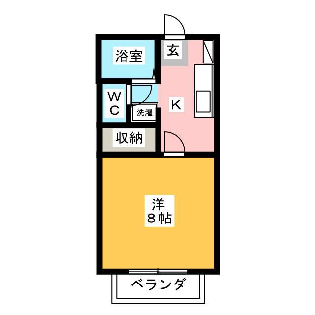 メゾン聖(1K/2階)の間取り写真