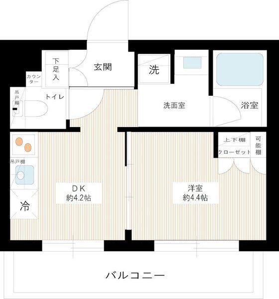 ARCOBALENO ITABASHISAKURAGAWA(1DK/3階)の間取り写真