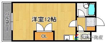 レジデンス香椎(1K/3階)の間取り写真