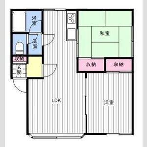 グローリ伏古(2LDK/2階)の間取り写真