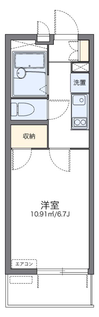レオパレスコンフォート L(1K/2階)の間取り写真
