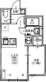 KEIAI RESIDENCE 秋津(1LDK/1階)の間取り写真