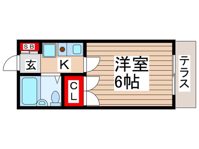 エクセル新松戸(1K/1階)の間取り写真