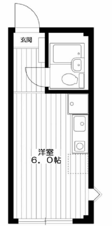 リック大森町(ワンルーム/1階)の間取り写真