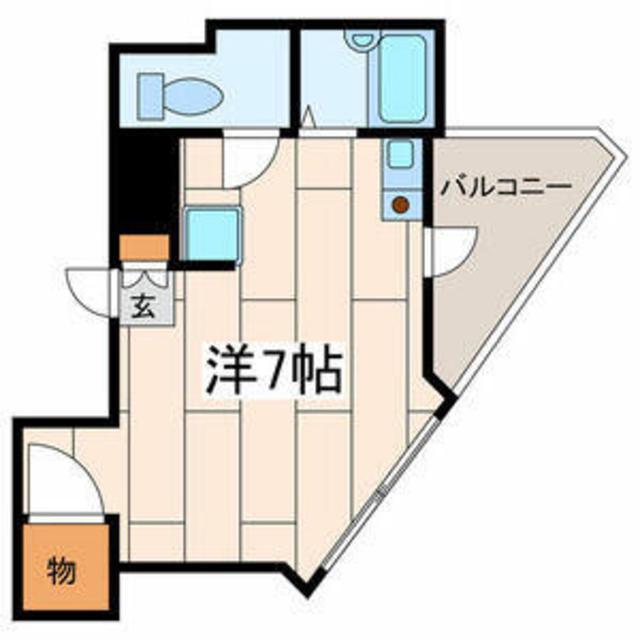 エスポアールカヤギヤ8(ワンルーム/9階)の間取り写真