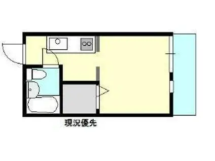 L・A新徳田(1K/3階)の間取り写真
