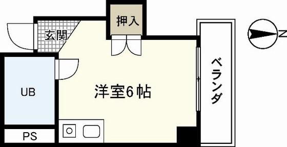 プログレス本川(ワンルーム/4階)の間取り写真