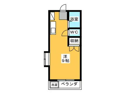 リバーサイド茜(ワンルーム/2階)の間取り写真
