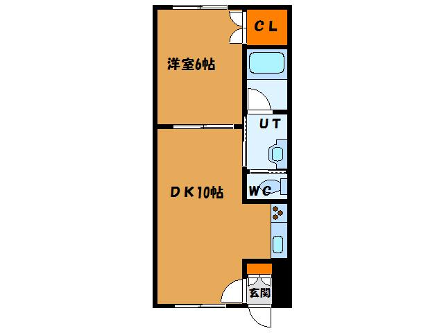 ピュアパレス的場III(1LDK/5階)の間取り写真