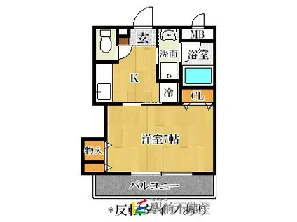 ライフコートセイ(1K/3階)の間取り写真