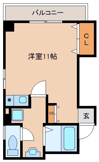 リードハイツ東三国A棟(ワンルーム/4階)の間取り写真