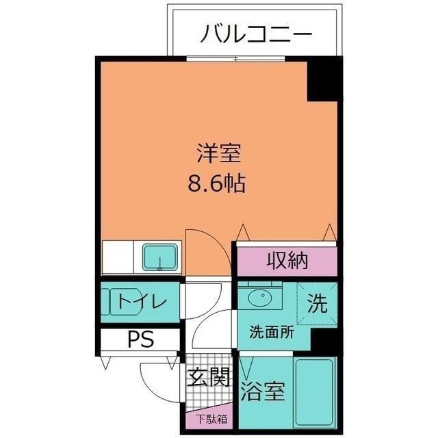 高島本町 MS(ワンルーム/5階)の間取り写真