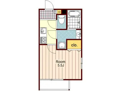 アンクレール石神井台(1K/3階)の間取り写真