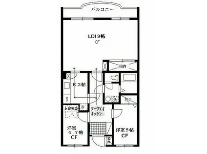 STAGE21(2LDK/2階)の間取り写真
