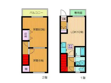 クラナド(2LDK/1階)の間取り写真