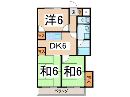 SON DE MER (3DK/3階)の間取り写真