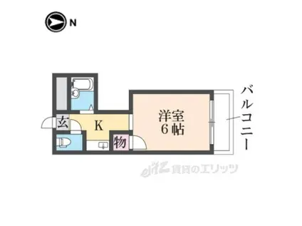 イーストマンションムラオ(1K/4階)の間取り写真