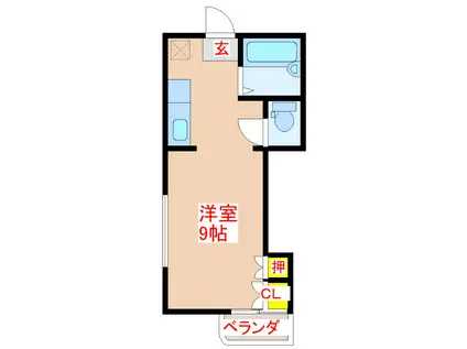 エスポワール荒田(ワンルーム/2階)の間取り写真