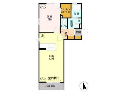 メゾン あい・あこ(1LDK/2階)の間取り写真
