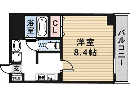 みおつくし杭全(1K/9階)の間取り写真