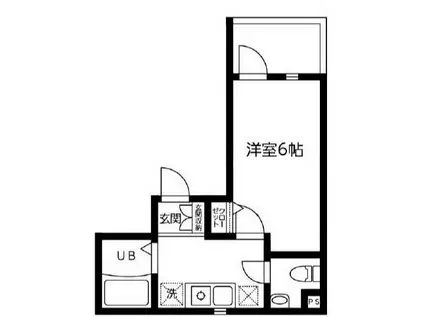 ホームズ千住II(1K/2階)の間取り写真