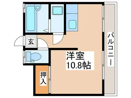 中板橋ハイム(ワンルーム/5階)の間取り写真