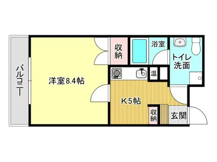 カーサ・ミラ北寺島(1K/3階)の間取り写真