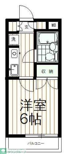 サンライズ永山(ワンルーム/2階)の間取り写真