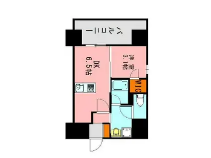 LANDICM322(1DK/11階)の間取り写真