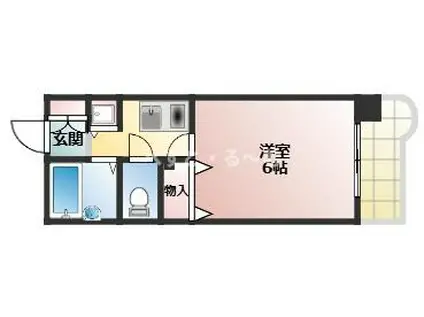 YKハイツ相生町(1K/9階)の間取り写真