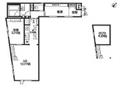 デコール代官山(1LDK/2階)の間取り写真