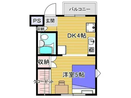 メゾンドブラン池袋(1K/3階)の間取り写真